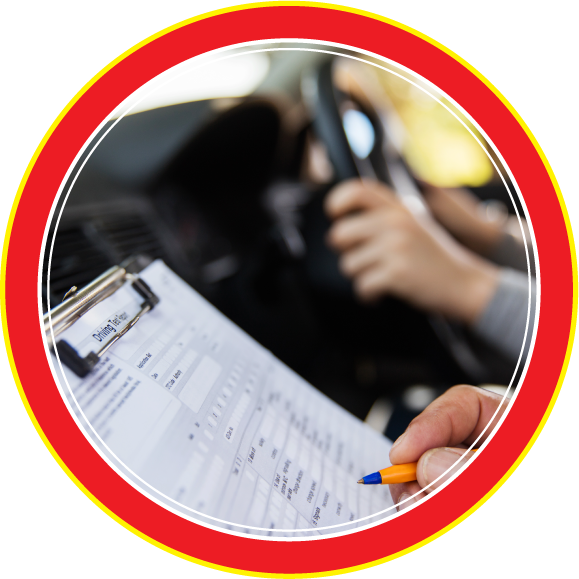 Lindy_Round_Service_Advanced_Driving Advanced Driving Plans - a small image to describe a driving instructor during and exam simulation in a test car with a student
